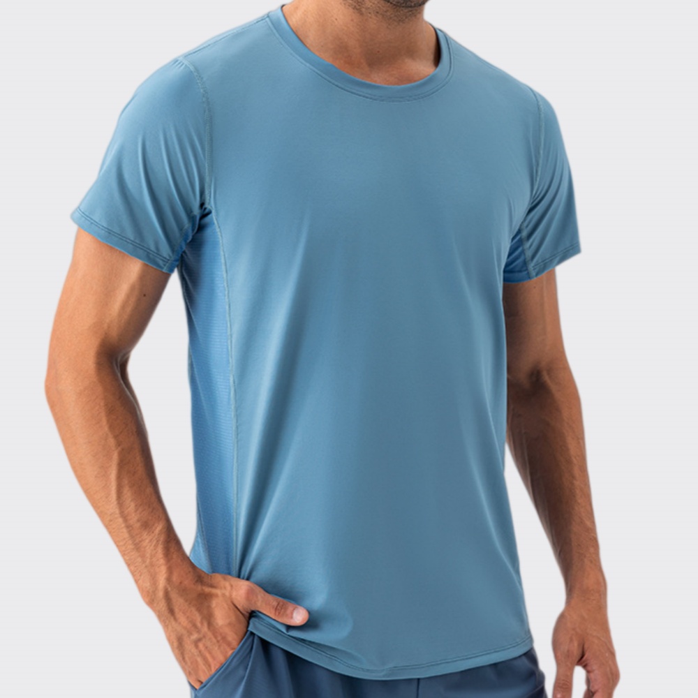 Sports Equipment Logos - Schnell Trocknende Sport-T-Shirts Kurzarm Herren Fitness-Training