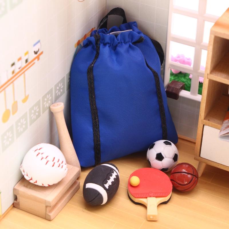 Sports Equipment Basketball - 1/12 Puppenhaus-Simulationsset mit Mini-Sportausrüstung: Puppen-Basketball, Fußball,