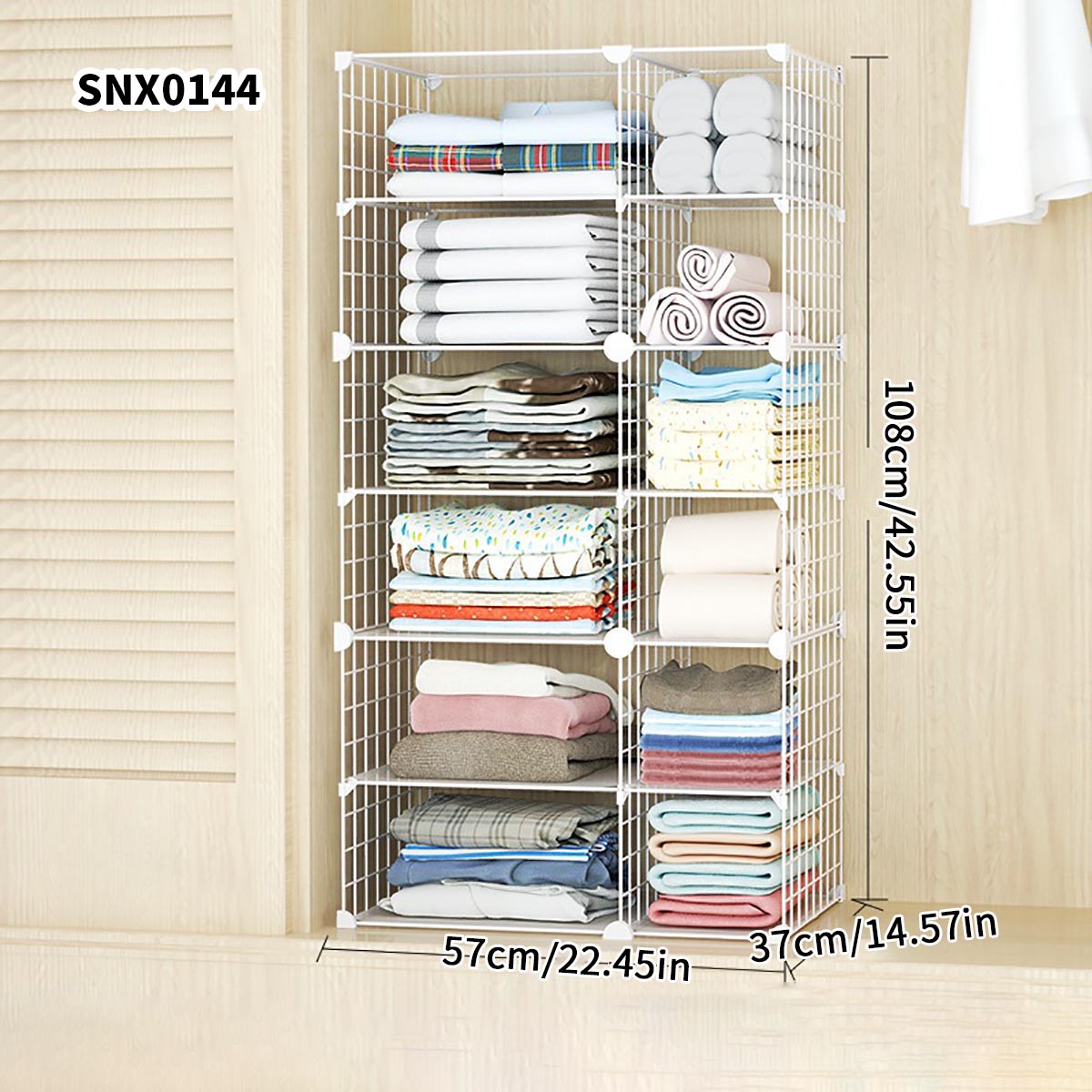 Sports Equipment Cabinet - Kleideraufbewahrung mit mehreren Ebenen, Trennwandregal, Hängeschrank,