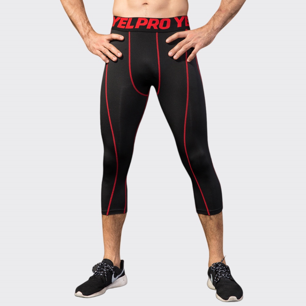 Sports Equipment Logos - Herren Kompressions-Fitness-Leggings Sportbekleidung Sporthose Laufhose Schnelltrocknende