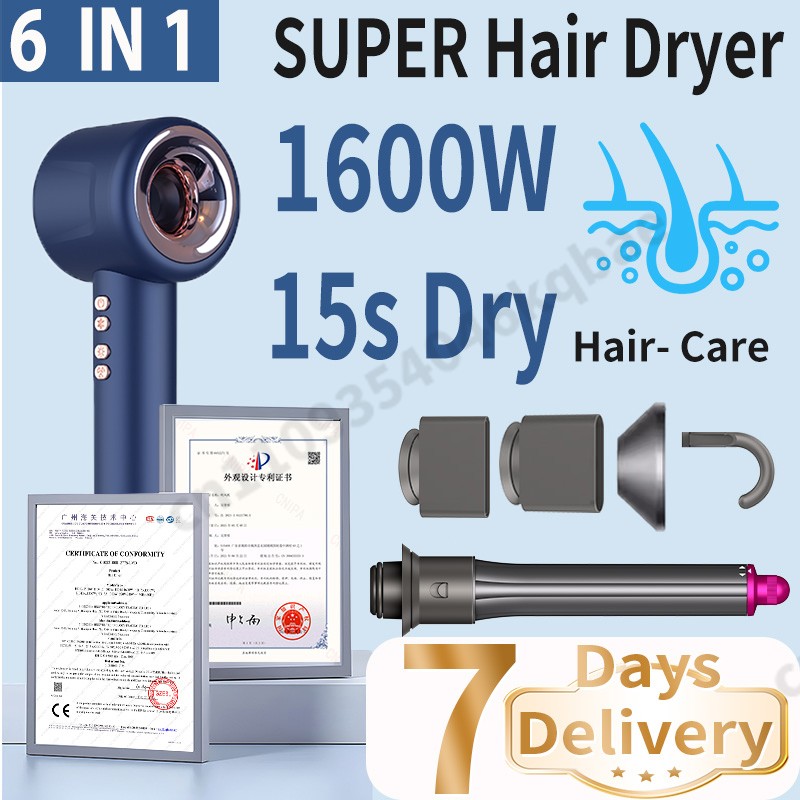 Sports Equipment Dryer - 6-in-1 Super-Haartrockner mit Hochgeschwindigkeits-Ionen-Technologie, 1600W Schnelltrockner,