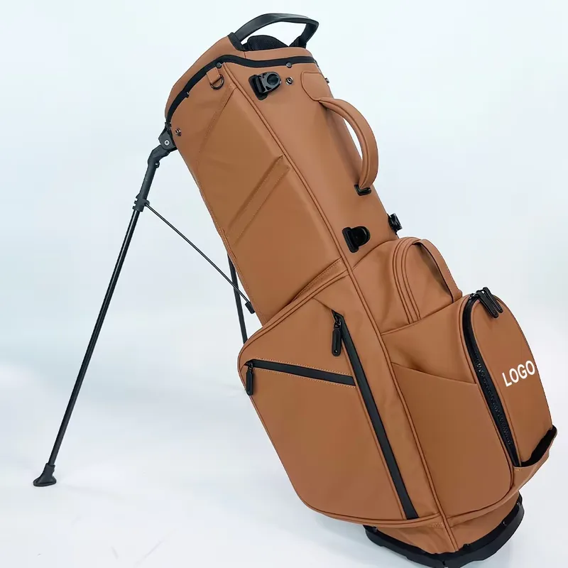 Sports Equipment Logos - Individuell Bestickte Golf-Standbag aus PU-Leder in