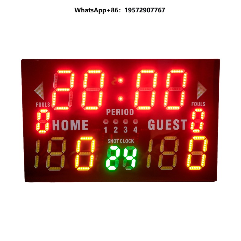 Sports Equipment Basketball - Multifunktionale Elektronische Rote Basketball-Anzeigetafel Kabellos Aufladbar