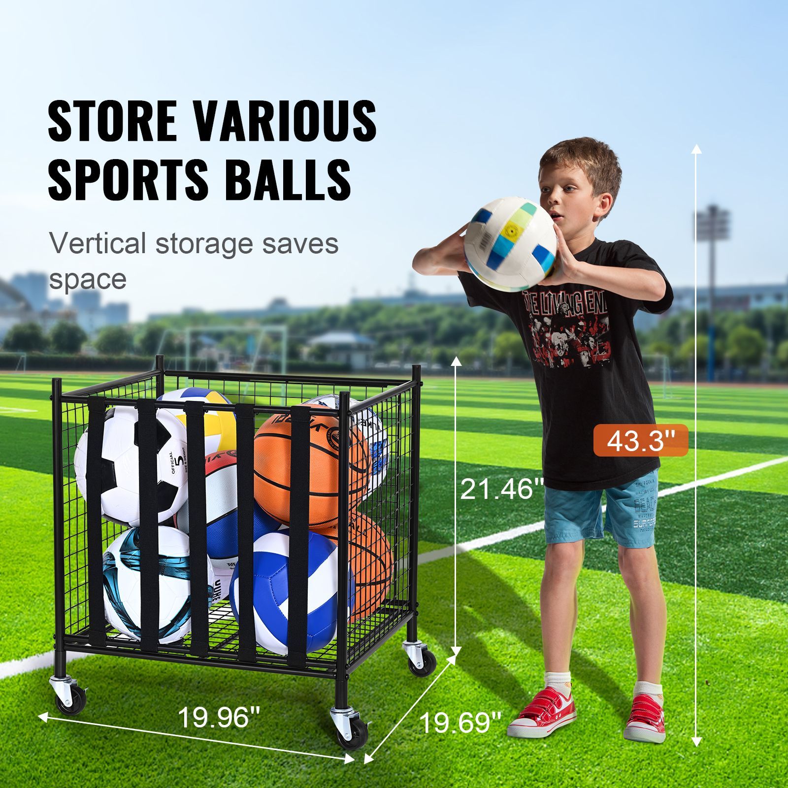 Rollbarer Sportball-Aufbewahru – Sports Equipment Basketball Bewertung und Preis