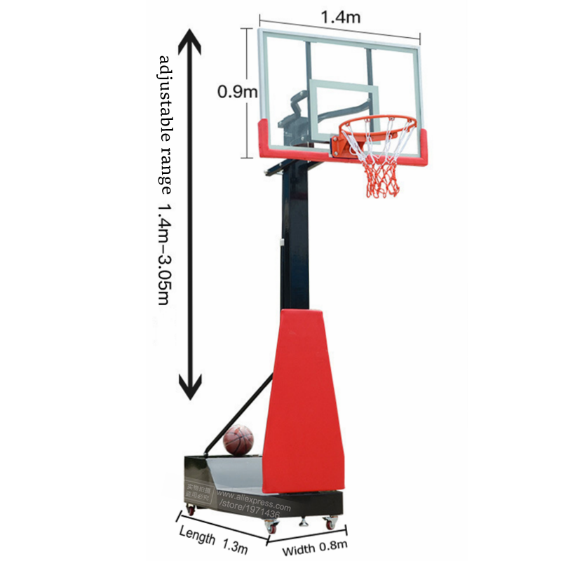Höhenverstellbarer, tragbarer, – Sports Equipment Basketball Bewertung und Preis