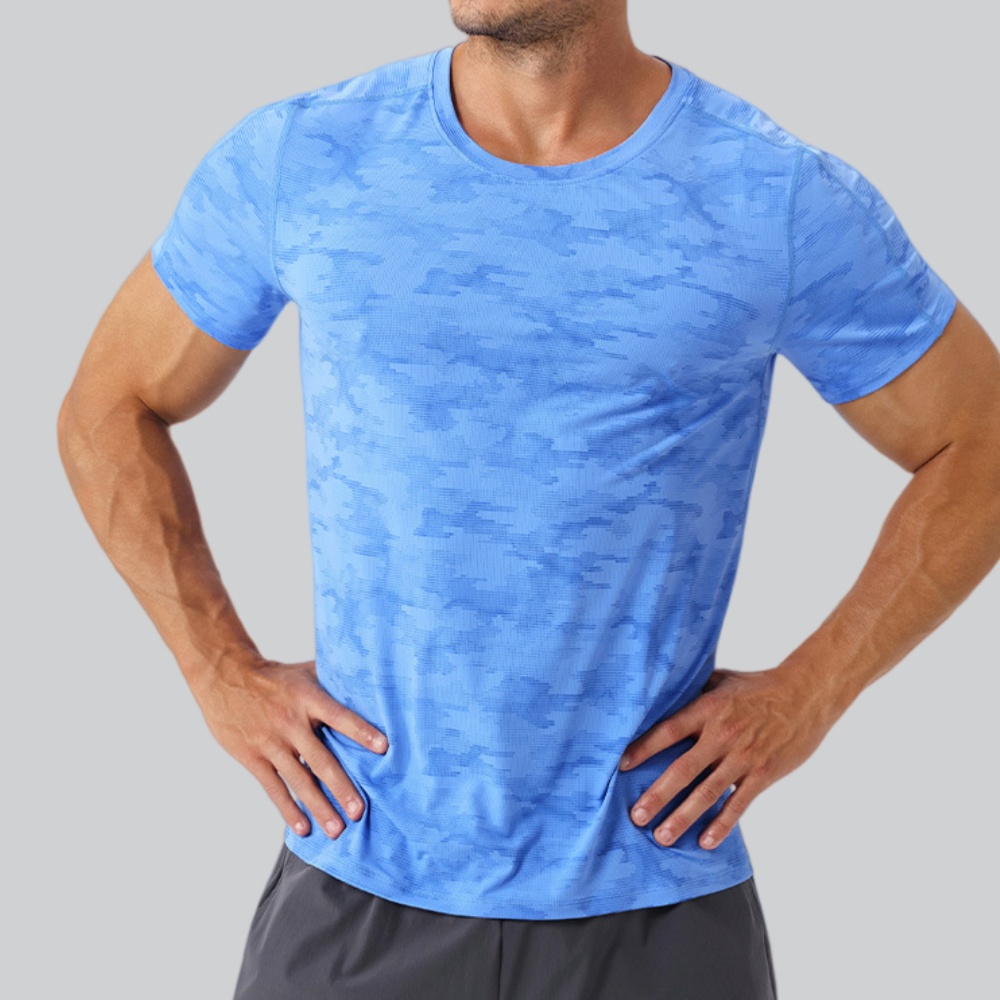 Herren-T-Shirt mit Rundhalsaus – Sports Equipment Logos Bewertung und Preis