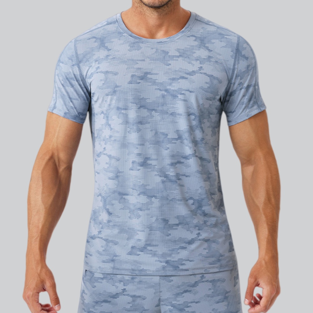 Herren-T-Shirt mit Rundhalsaus – Sports Equipment Logos Bewertung und Preis