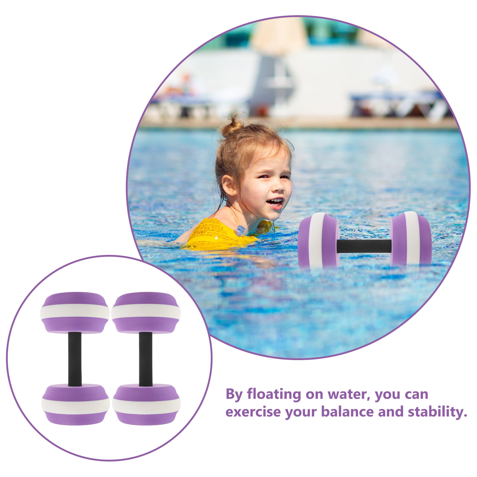 1 Paar schwimmende Pool-Hantel – Pull Buoy Swimming Bewertung und Preis